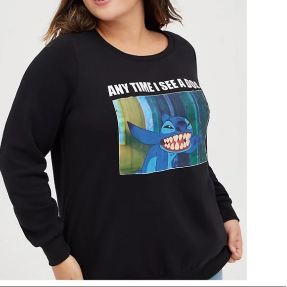 TORRID NWT SWEATSHIRT - DISNEY LILO & STITCH DOG - Picture 2 of 6